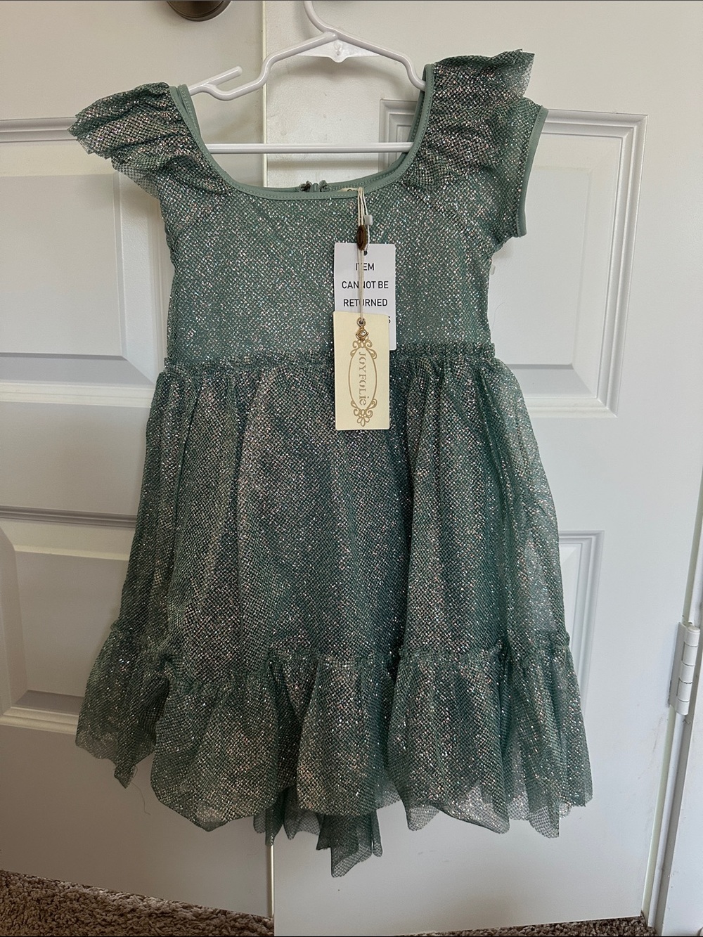 Joyfolie Sparkle Green Tulle Party Dress
